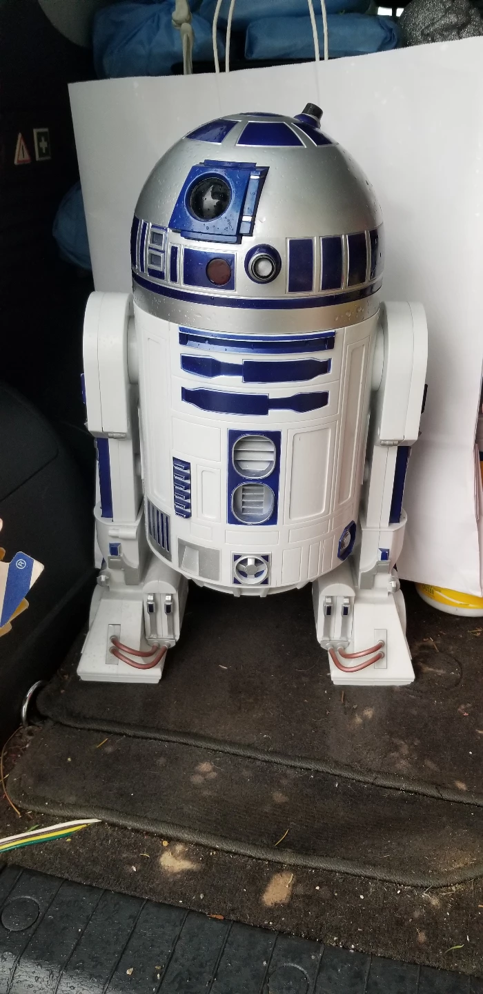 R2D2 figure , 18 inches tall  .