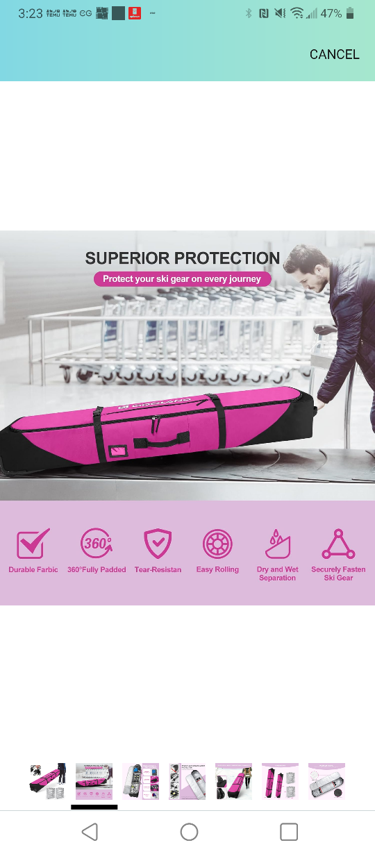 Olrando Ski and Snowboard Travel Bag - Pink - photo 2