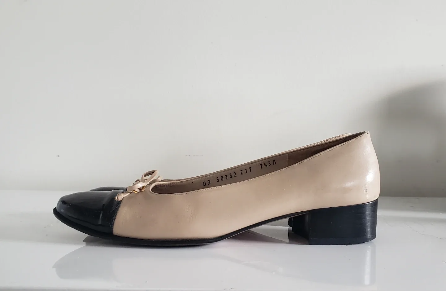 Ferragamo Two Tone Vintage Pumps - Evocative of Chanel image indicator(3)