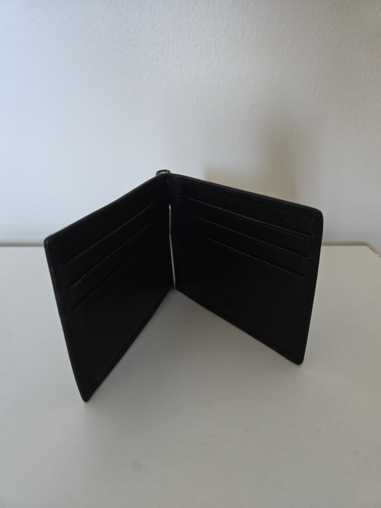 Prada Black Card Clip Wallet Slim Fashion - photo 4
