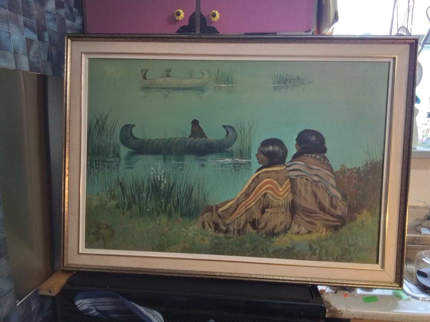 Indigenous Natives Fishing Canoes by Kwoo Hur