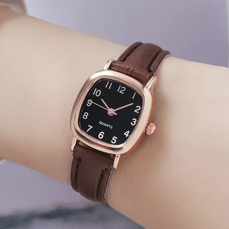 Women's Brown Leather Band Watch, Two Styles Available
