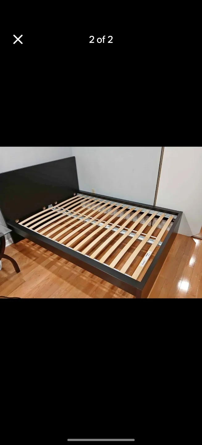 IKEA MALM Queen Bed Frame with Slatted Base thumbnail