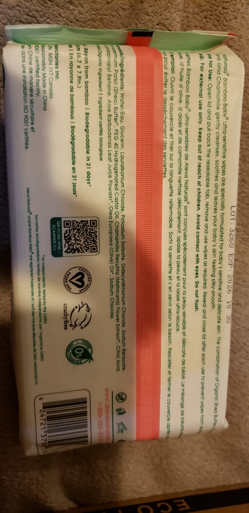 3 Packs Aleva Naturals Bamboo Baby Wipes - photo 2