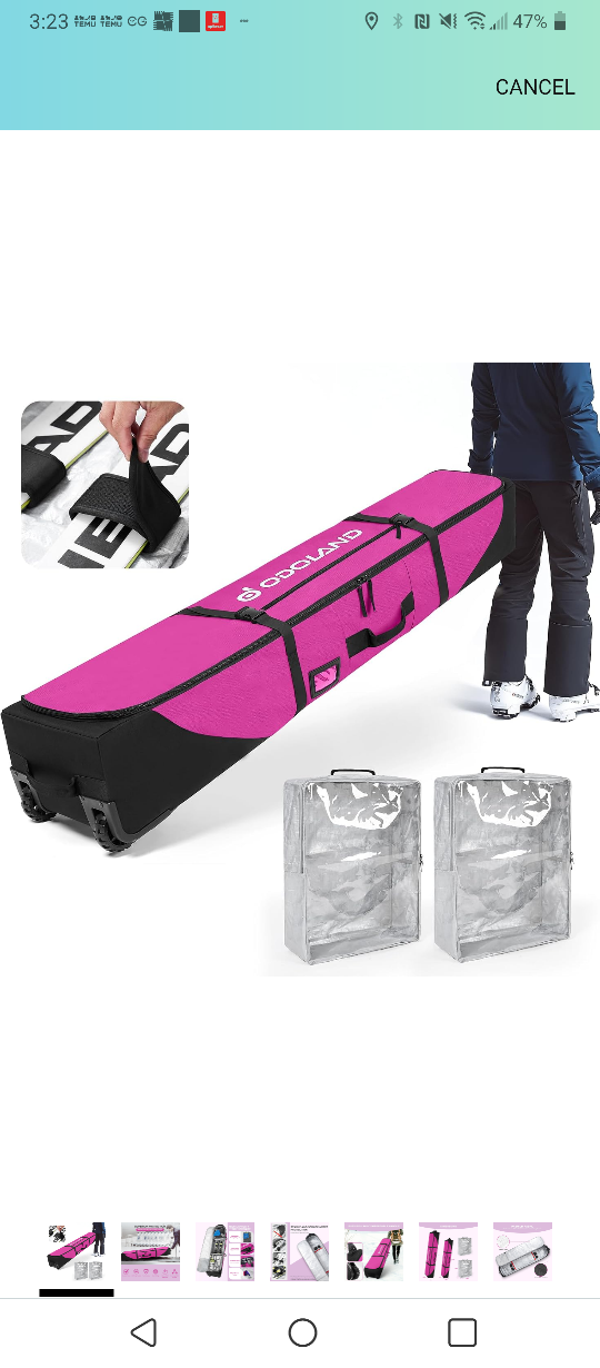 Olrando Ski and Snowboard Travel Bag - Pink
