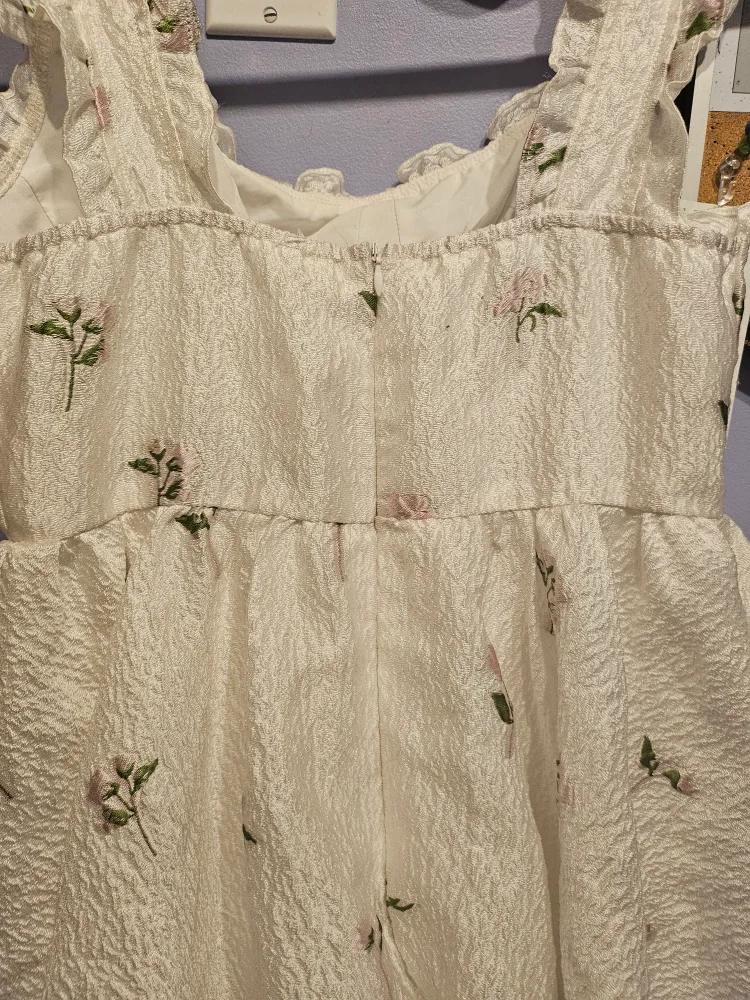 Cider White Floral Mini Dress Size Large image indicator(3)