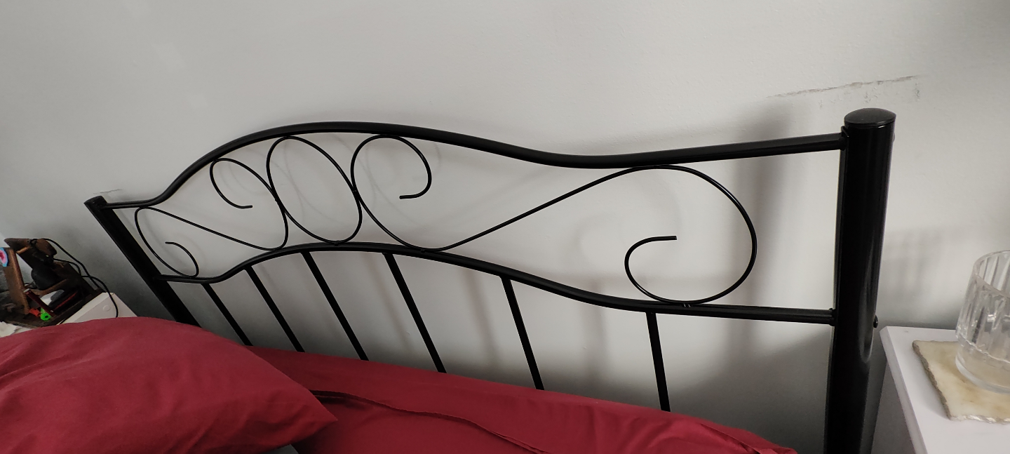 Black Metal Queen Bed Frame - photo 2