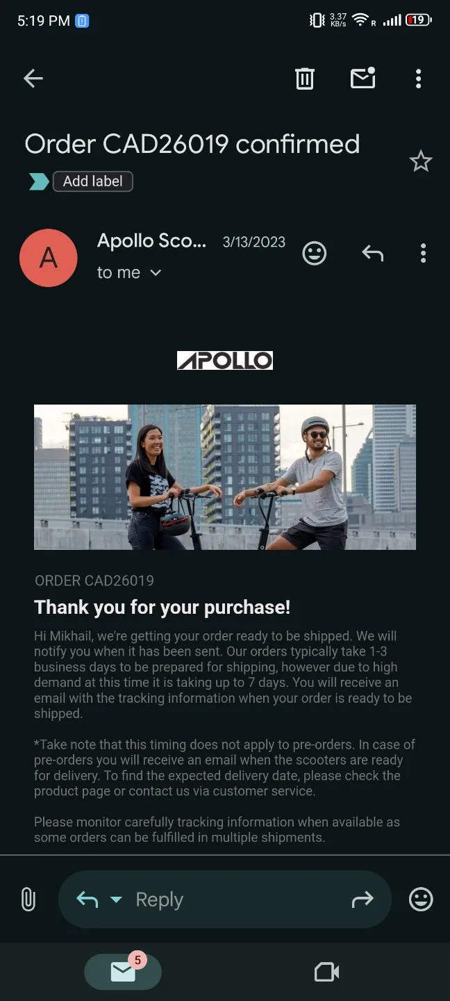 Apollo E Scooter image indicator(5)