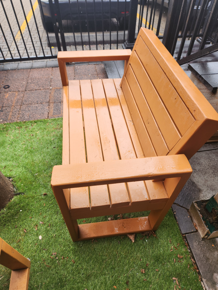 Unique and Rustic Outdoor Wooden Bench - photo 4