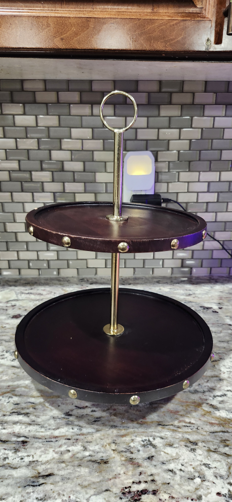 Two-Tiered Wooden Serving Stand - photo 2