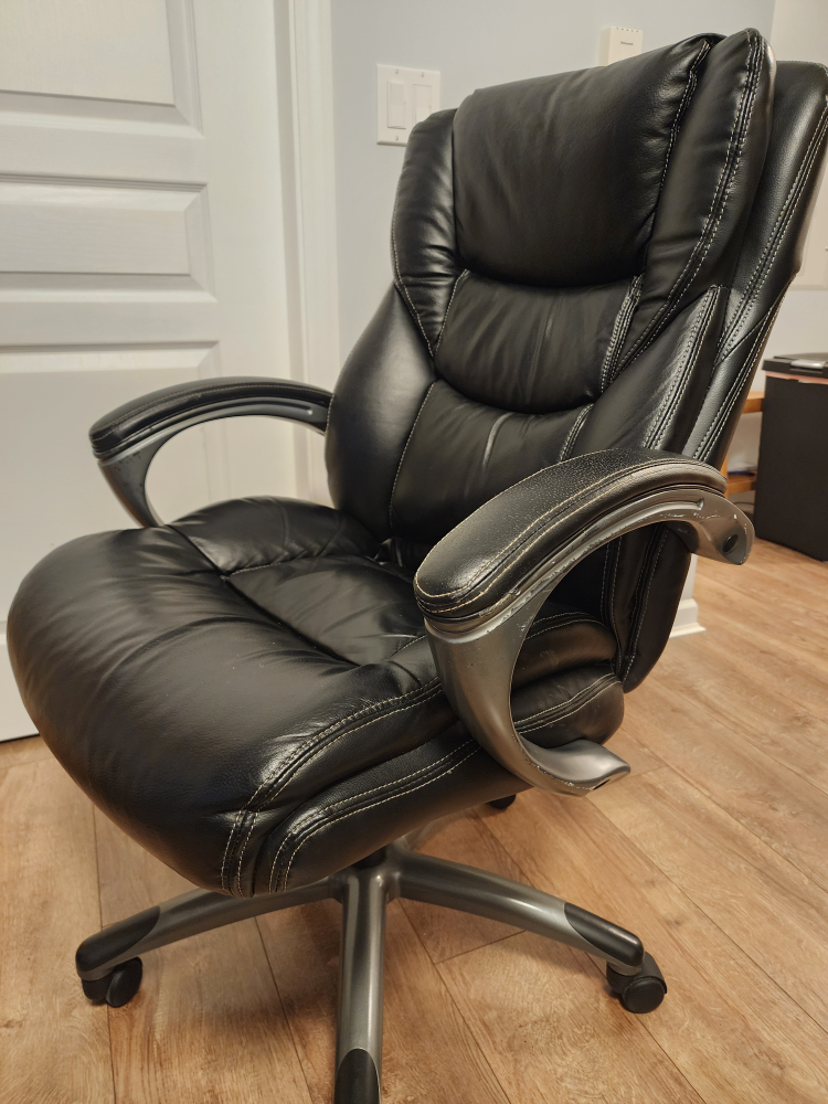 Lane Office Chair - Black Faux Leather Executive Swivel Chair