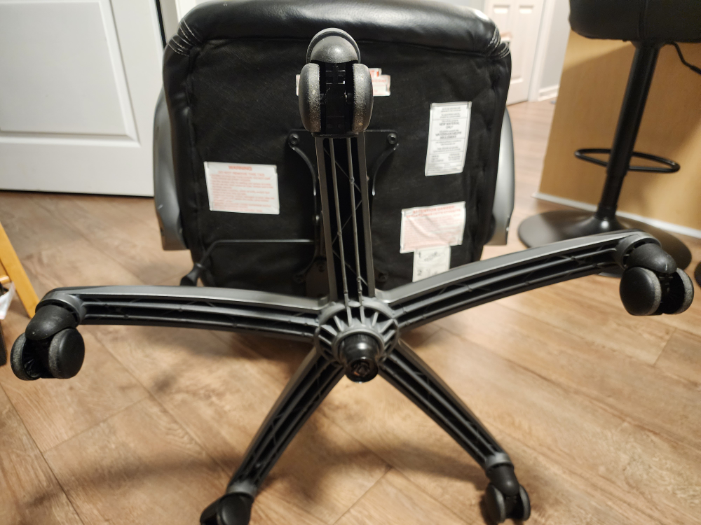 Lane Office Chair - Black Faux Leather Executive Swivel Chair - photo 5