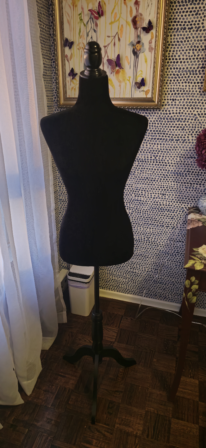 Black Velvet Mannequin Dress Form