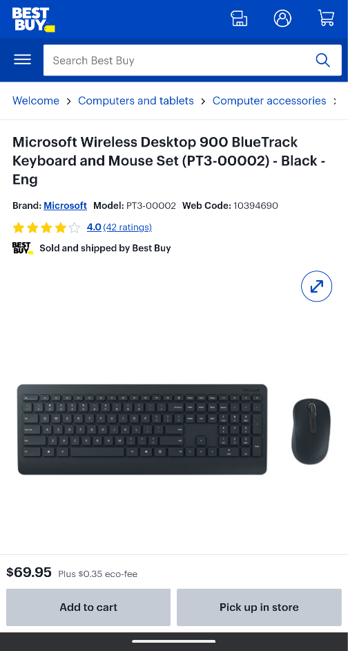 Microsoft Wireless Desktop 900 Keyboard and Mouse Set - photo 5