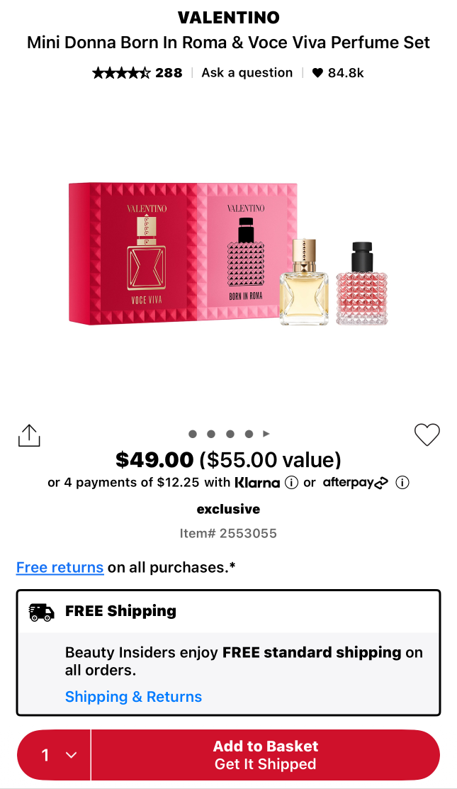 Valentino Mini Perfume Set - Voce Viva & Born in Roma