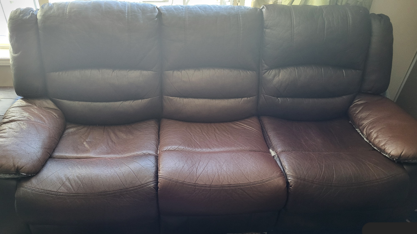 Reclining Leather Sofa