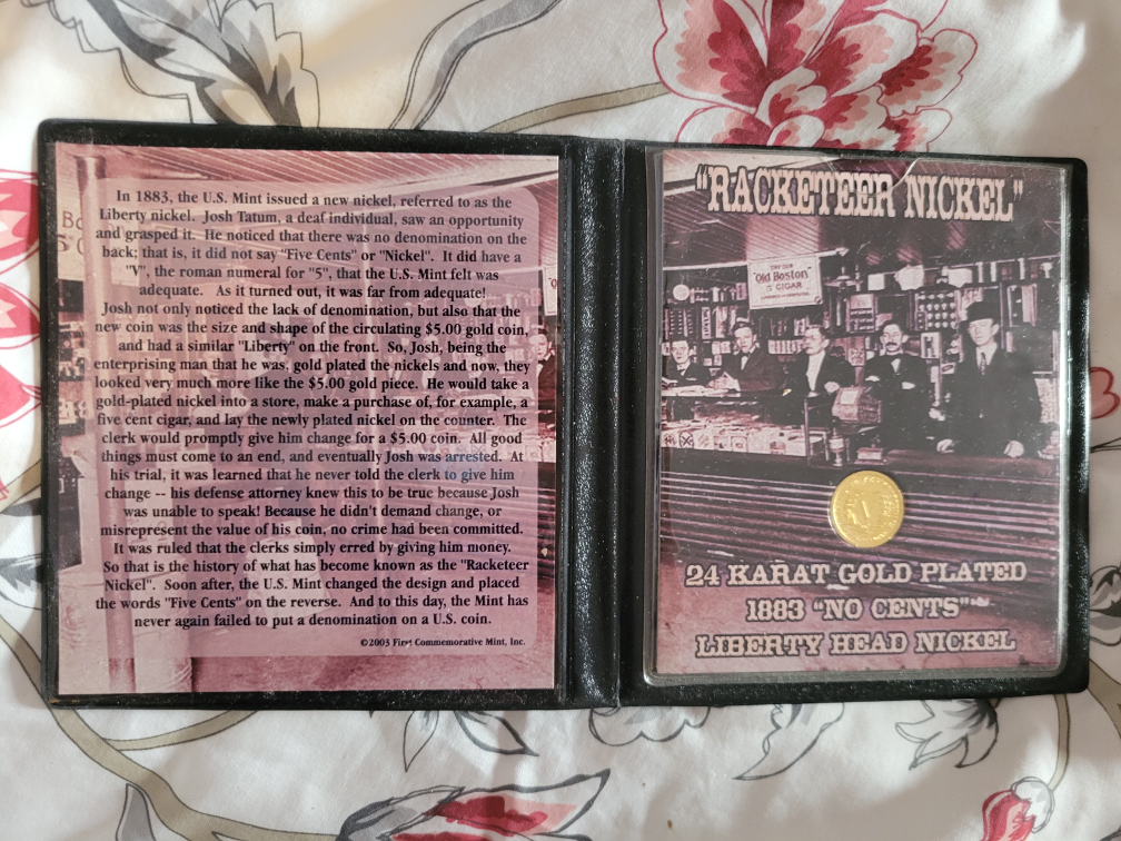 First Commerative Mint Inc.2003 "Racketeer Nickel"