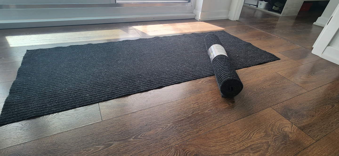 Dark Grey Striped Indoor/Outdoor Mat - photo 4