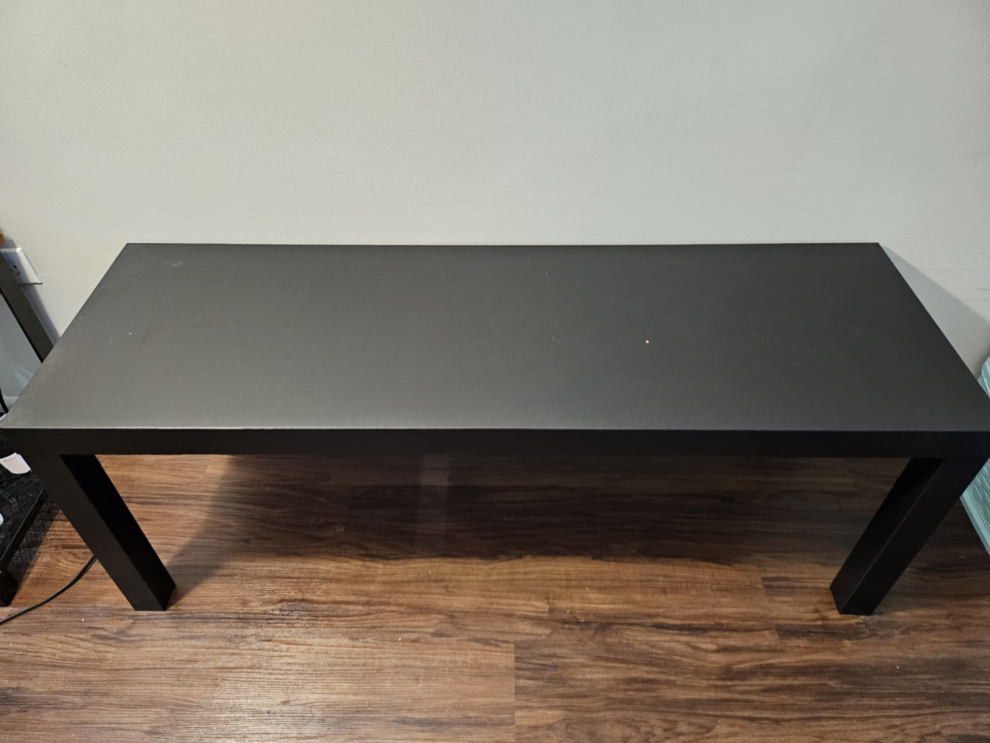 Long black side table