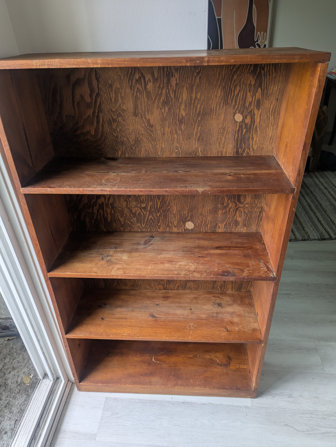 Wooden Bookcase - Three Shelves - photo 2
