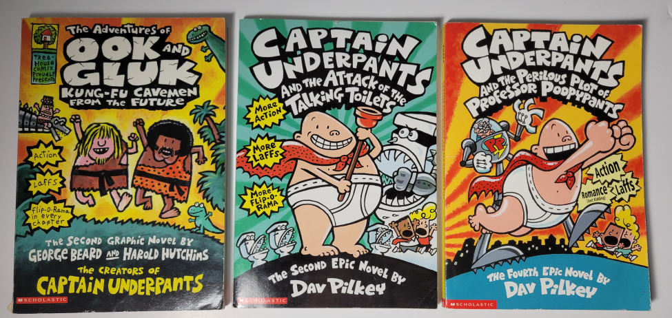 💚Captain Underpants & Ook and Gluk Graphic Novels