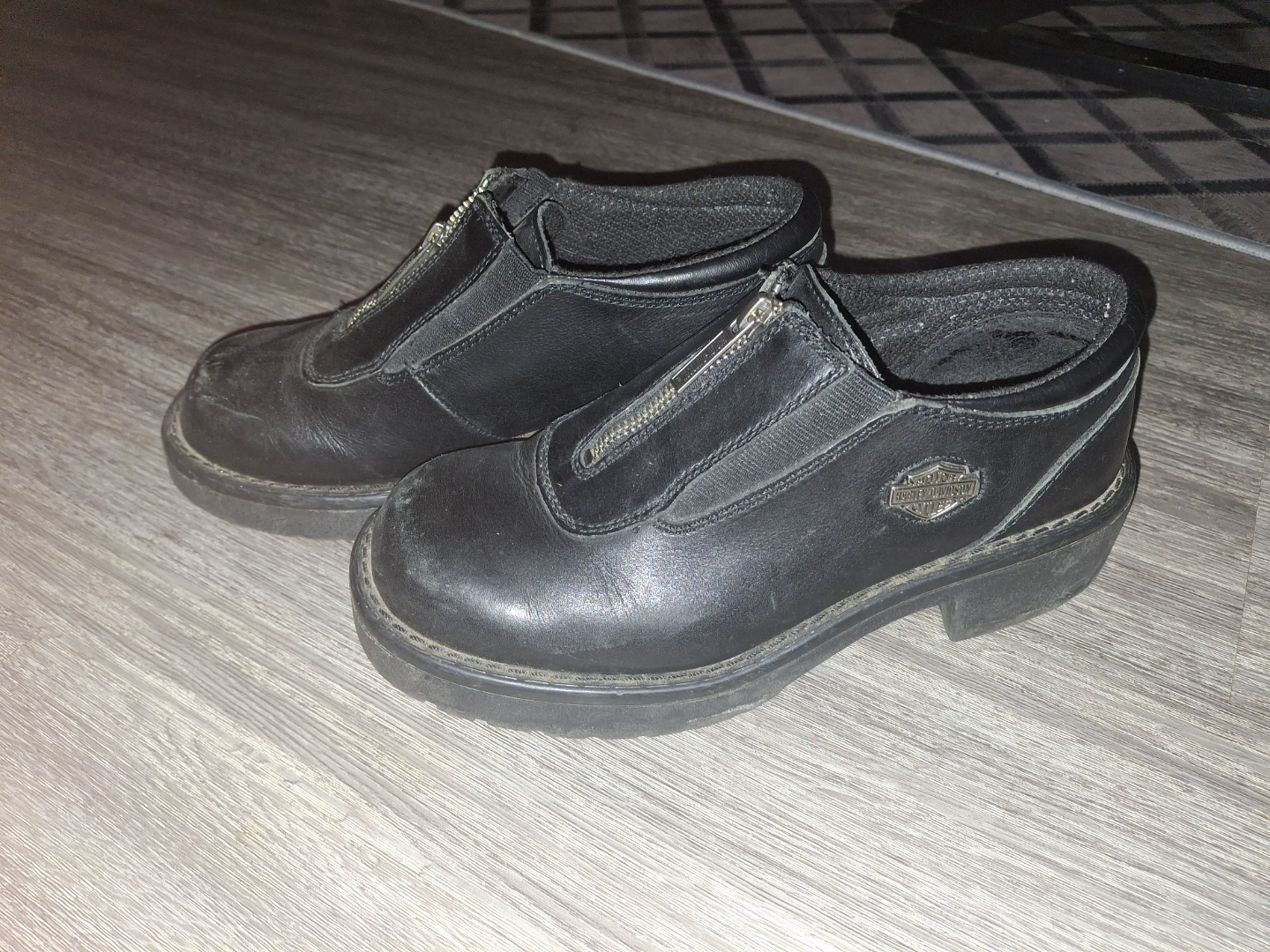 Harley Davidson Black Leather Zip-Ups - photo 3