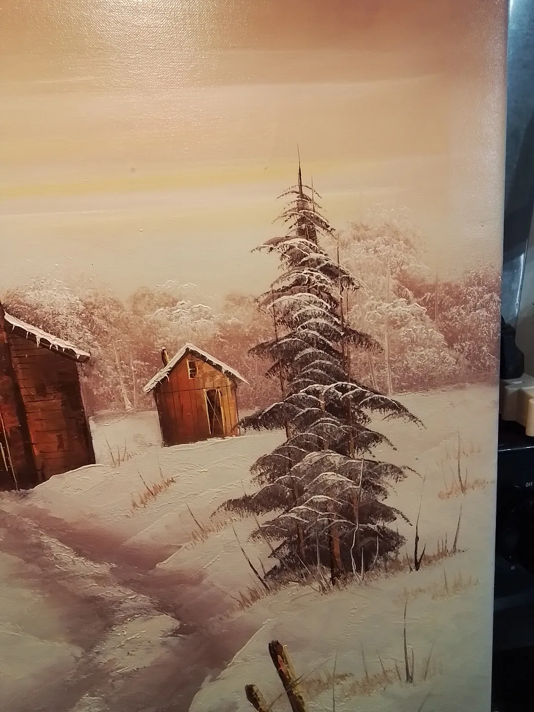Original Winter Church Landscape Painting by Jonydeff image indicator(3)