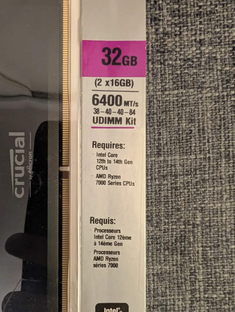 Crucial 32GB DDR5 6400MHz Desktop Memory Kit image indicator(2)