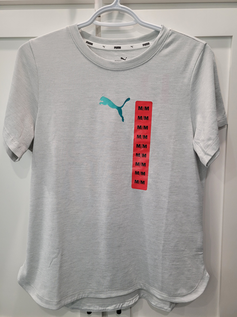 Puma Women's Medium Grey Short Sleeve T-Shirt