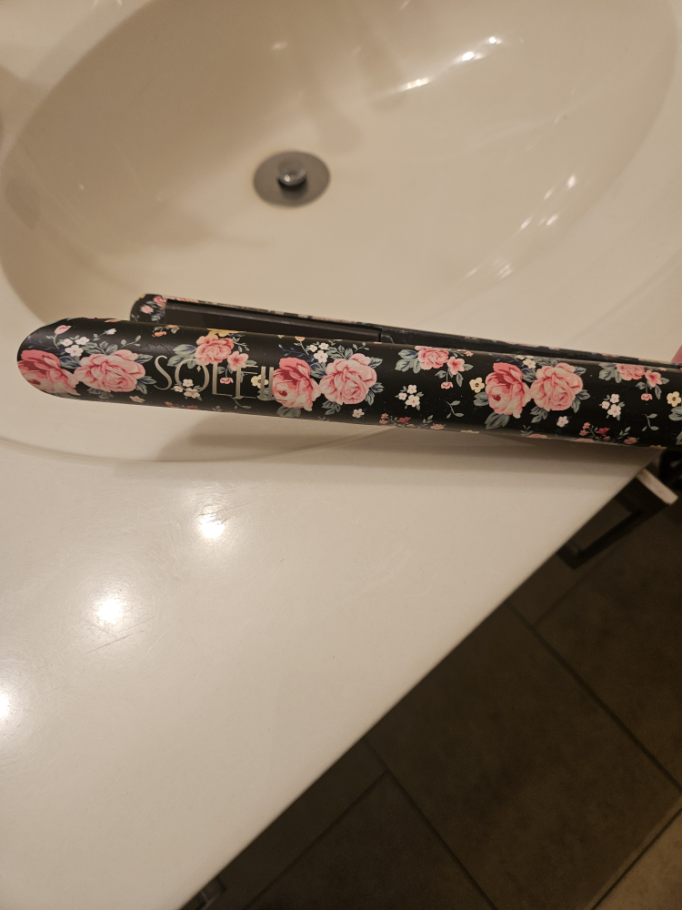 Floral Design Flat Iron Hair Straightener