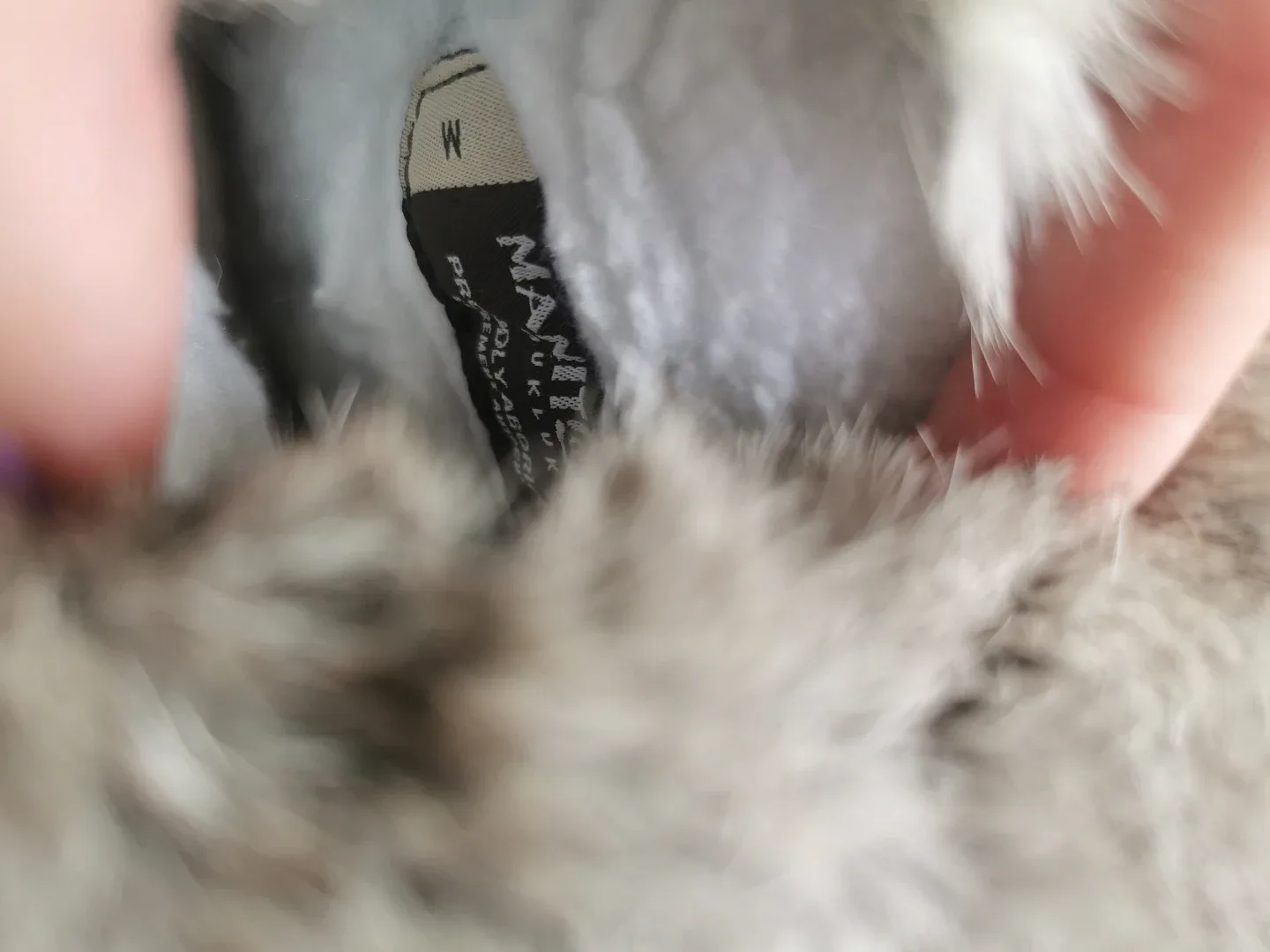 Manitobah Mukluks Grey Suede Mittens with Fur Cuff image indicator(6)