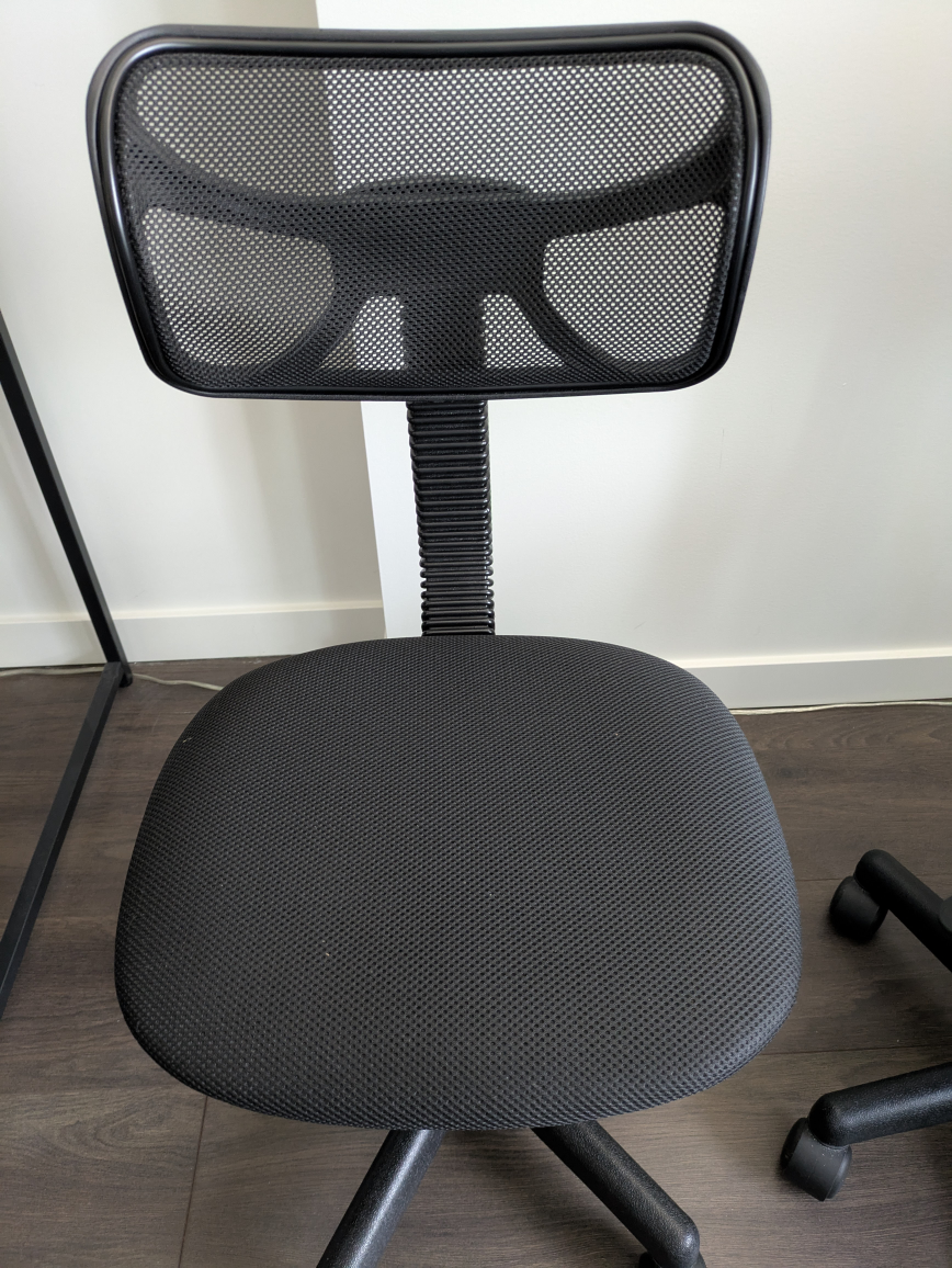 Pair of Black Mesh Office Chairs - photo 3