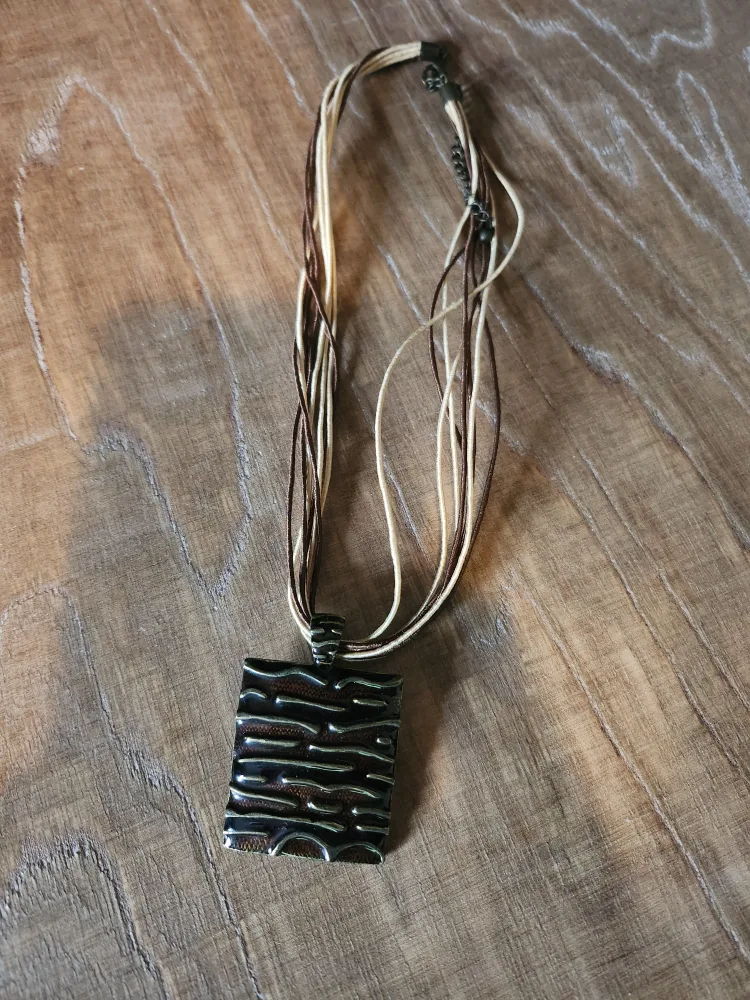 Multi-strand necklace with square pendant #freecycle thumbnail