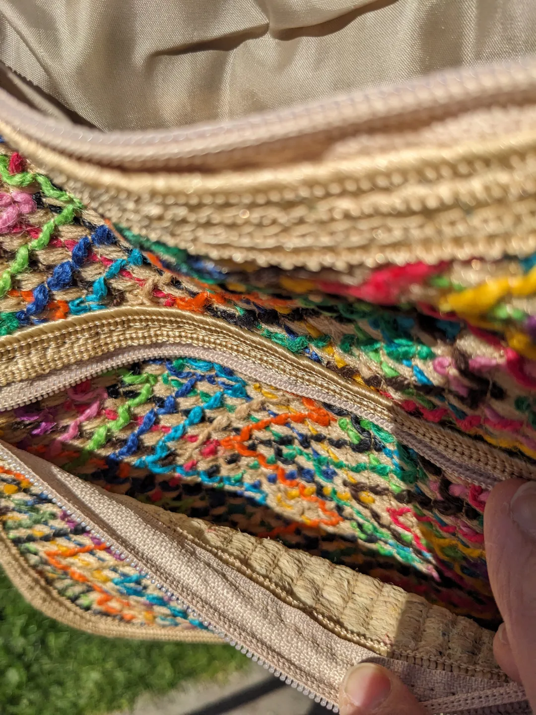 Multicoloured Woven Crossbody Bag image indicator(5)