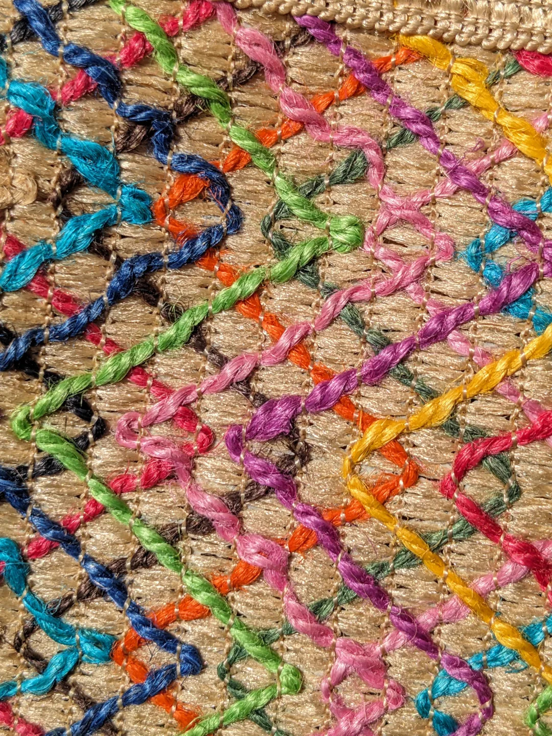 Multicoloured Woven Crossbody Bag image indicator(6)