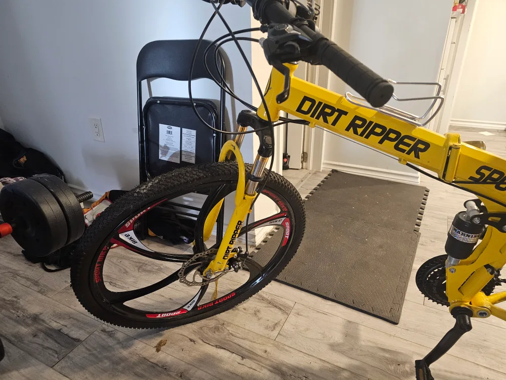 Yellow Dirt Ripper Sport Folding Mountain Bike image indicator(2)