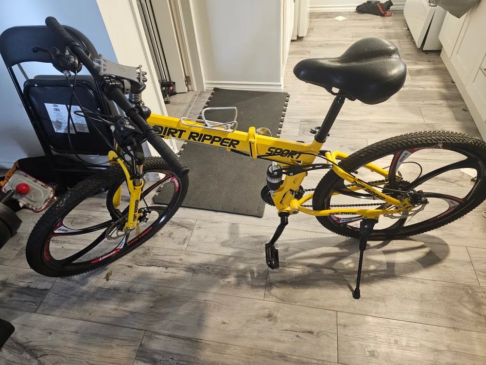 Yellow Dirt Ripper Sport Folding Mountain Bike image indicator(3)