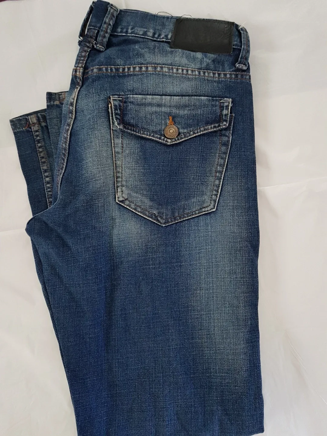 Men's Washed Denim Jeans Size 34 image indicator(2)