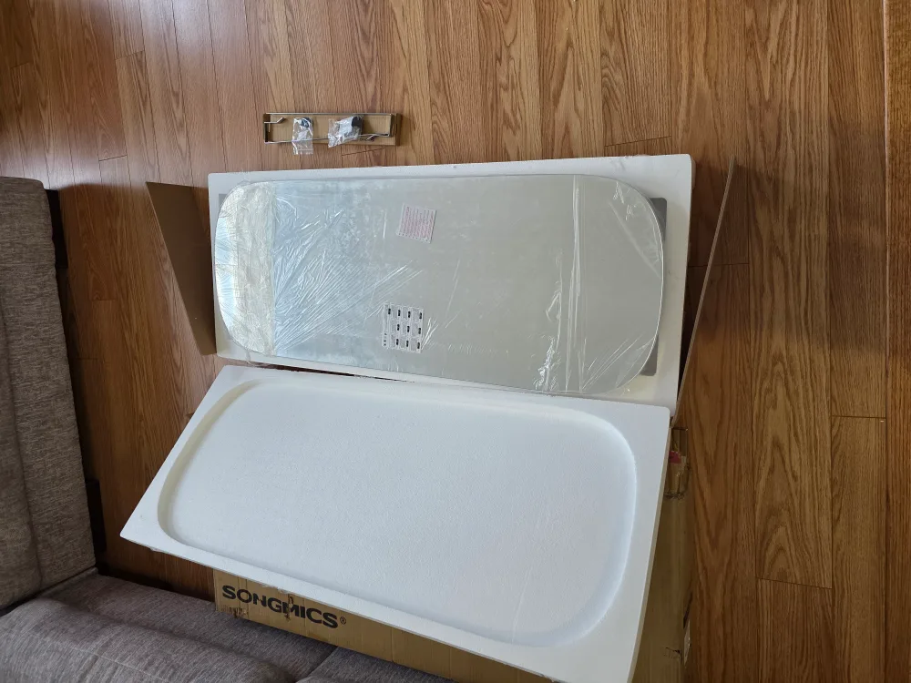 SONGMICS Over-the-Door Full-Length Mirror Jewellery Cabinet image indicator(6)