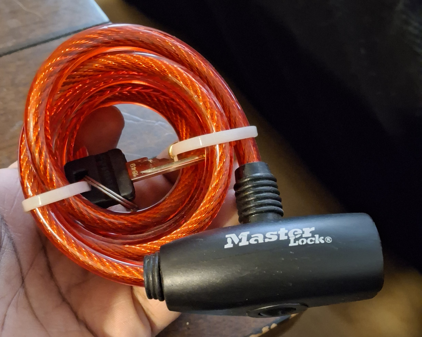 Master Lock Orange Cable Bike Lock