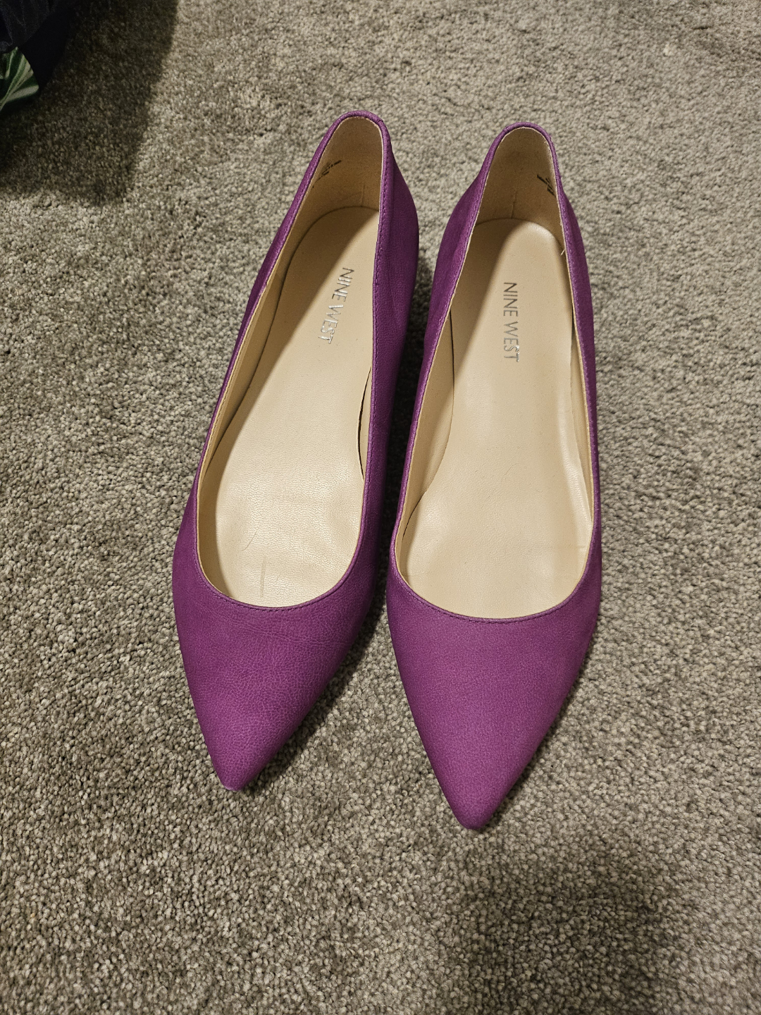 Nine West Purple Pointed-Toe Flats Size 8M