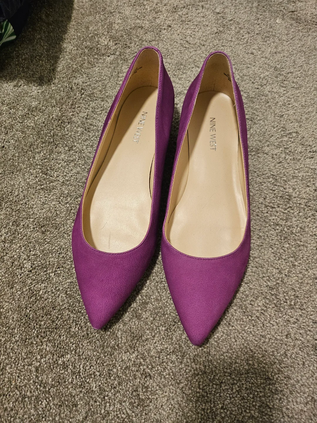 Nine West Purple Pointed-Toe Flats Size 8M thumbnail