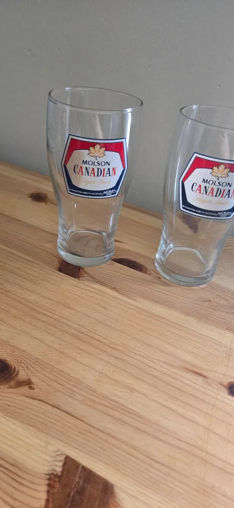 Pair of Molson Canadian Beer Glasses thumbnail