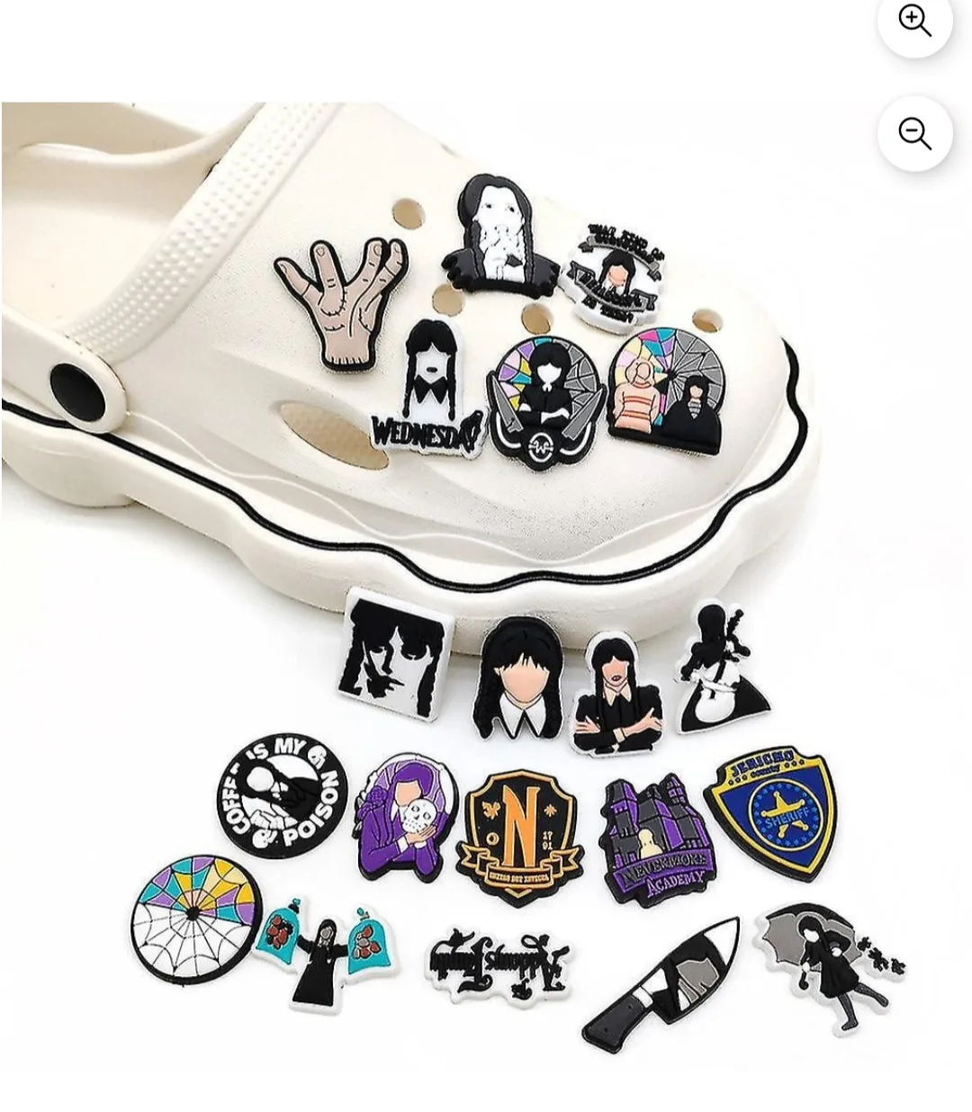 Wednesday Addams Jibbitz Charms 20 pcs image indicator(6)
