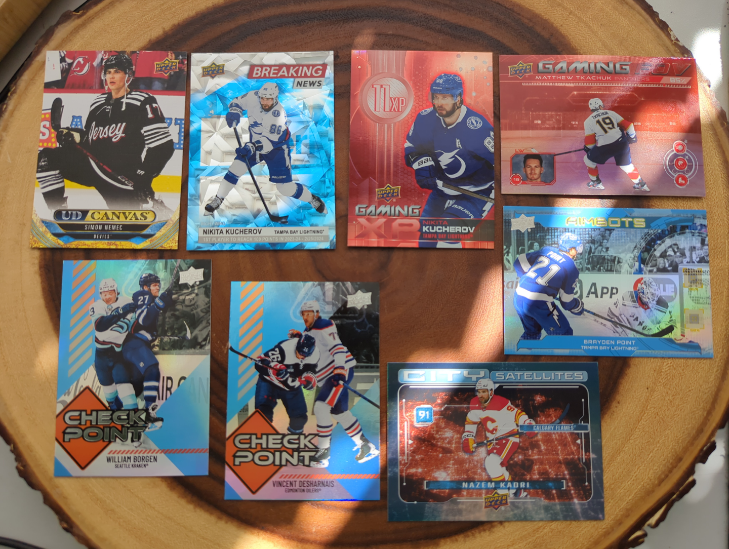 Insert Collection, 8 Upper Deck Hockey Cards