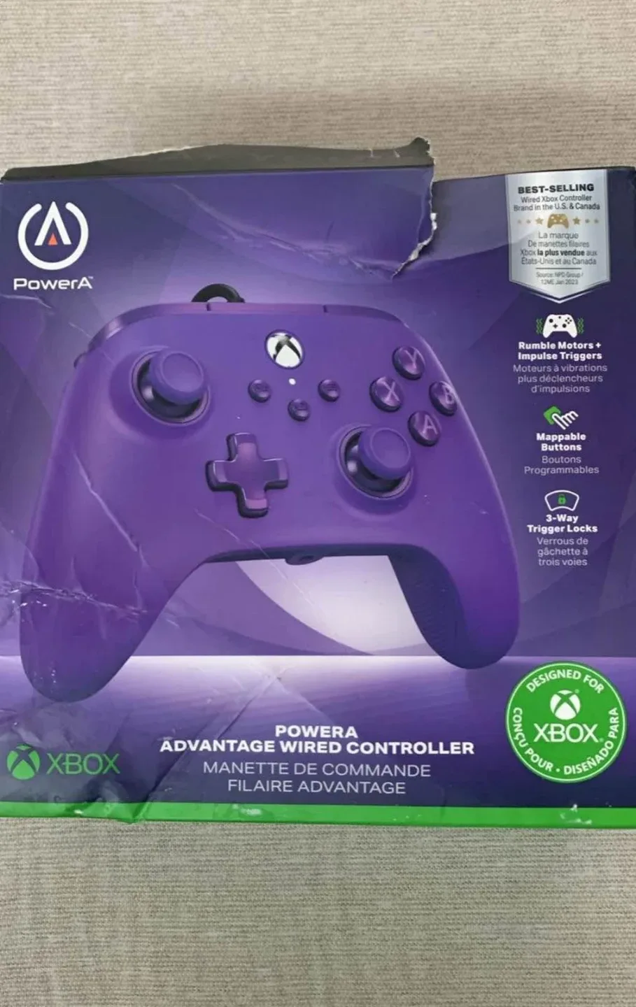 PowerA Advantage Wired Controller for Xbox - Royal Purple thumbnail