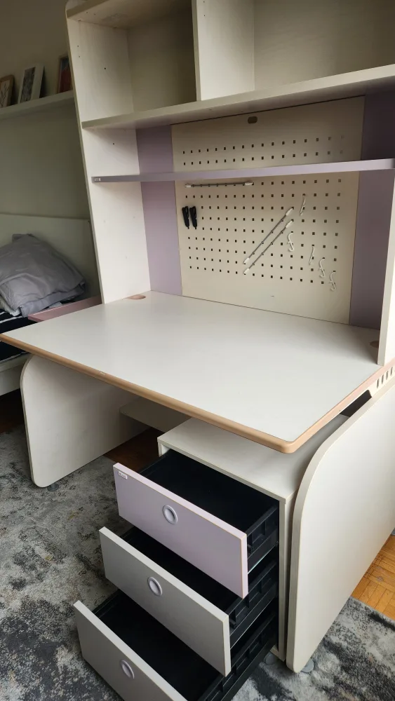 Very Sturdy Desk with Hutch and Mobile File Cabinet image indicator(4)