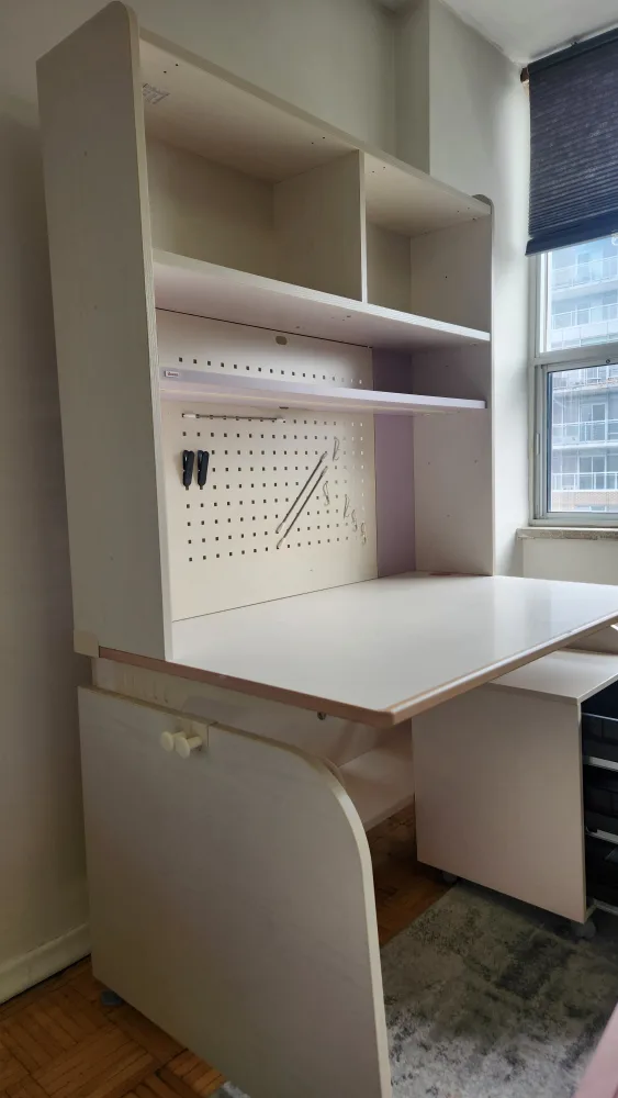 Very Sturdy Desk with Hutch and Mobile File Cabinet image indicator(5)