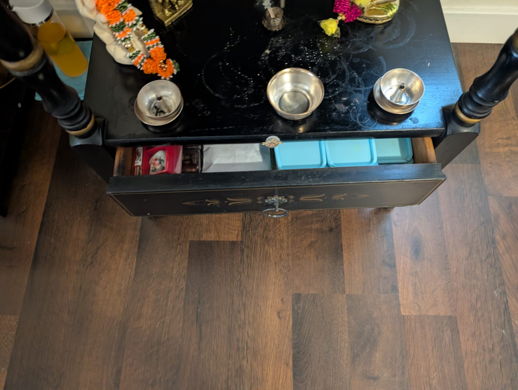 Vintage Black Wooden  Pooja Mandir - photo 4