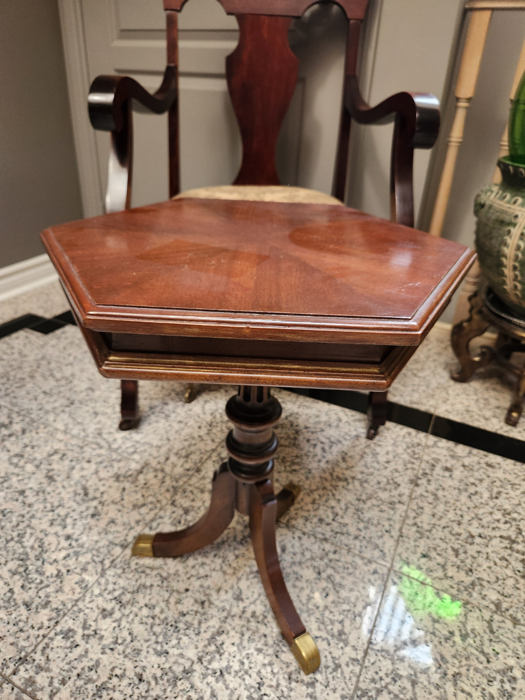 antique side and coffee table